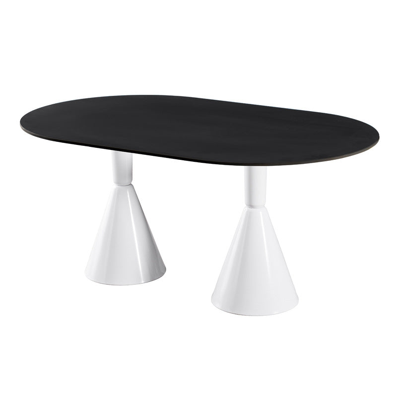 Rock slab dining table french cream style internet celebrity dining table manufacturer personalized simple small apartment rental house holy grail table
