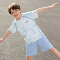 Kids'  summer outfit set: ice silk short-sleeve t-shirt and shorts - quick-dry two-piece tracksuit for youth basketball