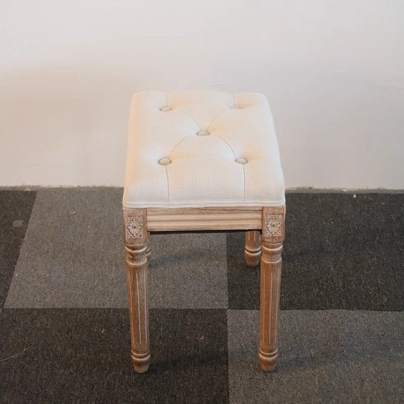 American shoe changing stool solid wood retro dressing stool door shoe stool fitting room makeup stool bed end stool manicure stool