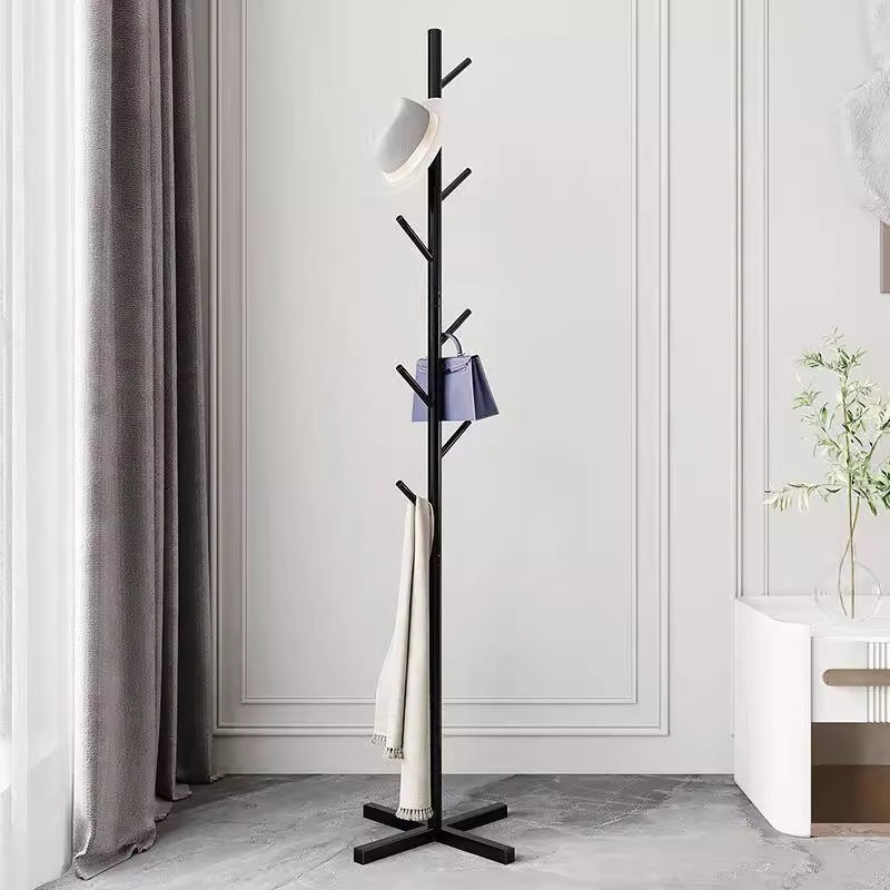 Modern minimalist light luxury marble coat rack floor standing bedroom iron art storage hat rack home hanging bag clothes rack
