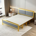 Folding bedfor homedouble iron frame bed with mattress rental house simple bed hard bed office lunch break bed single
