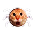 Hakimi electric toy abstract round head cat spider spirit handmade material bag funny expression bag crawling