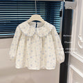 Girls' autumn cotton long-sleeve shirt blouse - stylish cartoon print top for baby girls