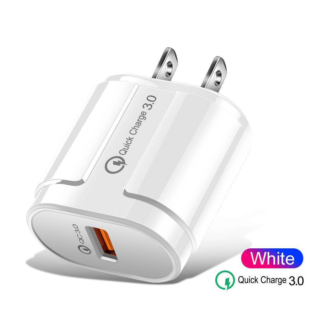 Qc3.0 single port fast charging dual usb phone charger, triple usb fast charging adapter, multi-port charging head, 18w charger