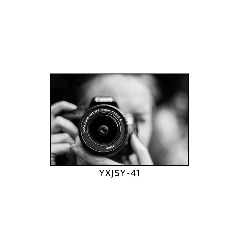 Camera photography Decorative painting Photo studio Black and white industrial style hanging painting Media studio Camera mural