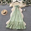 Vacation style haltersense of designdressfemalesummerpinkhigh waista-line long skirtatmosphereelegant skirt