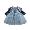 Girls' dress  autumn new fashionable sequin tutu dress high-end heavily embellished princess dress hostess gown