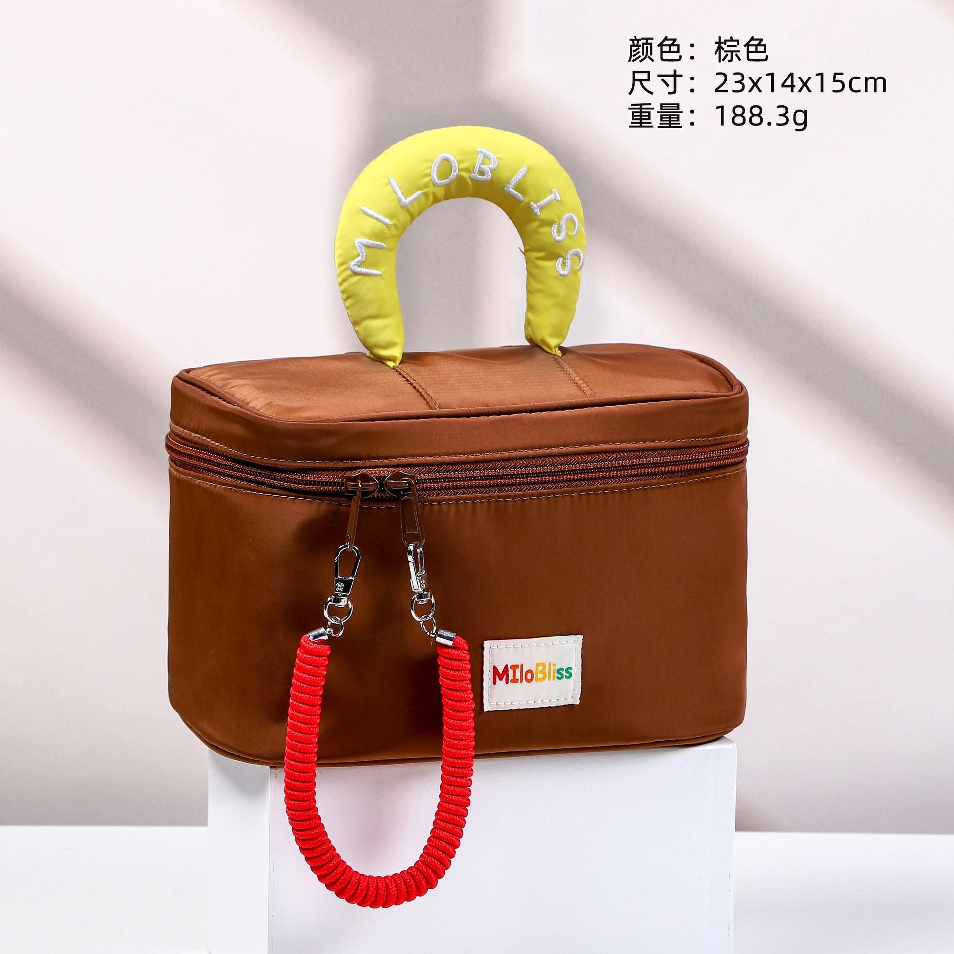 Xiaohongshu popular cosmetic bag large capacity cute contrasting color portable waterproof toilet bag women's skin care product storage bag