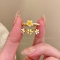 Daisy pearl ring for women, 2026 new arrival, unique design, exquisite index finger ring, light luxury, high-end, trendy ring