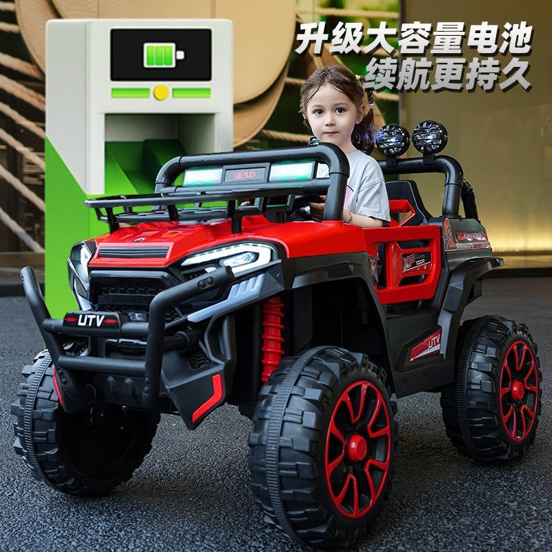 New children's electric car baby four-wheel remote control off-road vehicle can sit adults double children toy car off-road vehicle