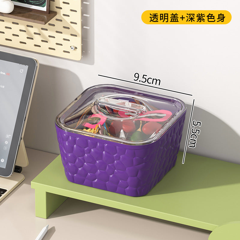 Dopamine Storage Box Children's Rubber Band Hand Ornament Box with Lid Girls' Hair Rope Box Hairline Clip Accessories Storage Box