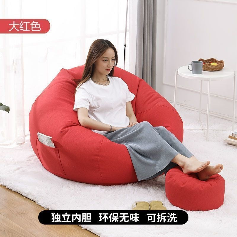 Beanbag chair - lazy sofa, tatami style, trendy & creative, perfect for small spaces, bedroom, balcony, or floor - single seater