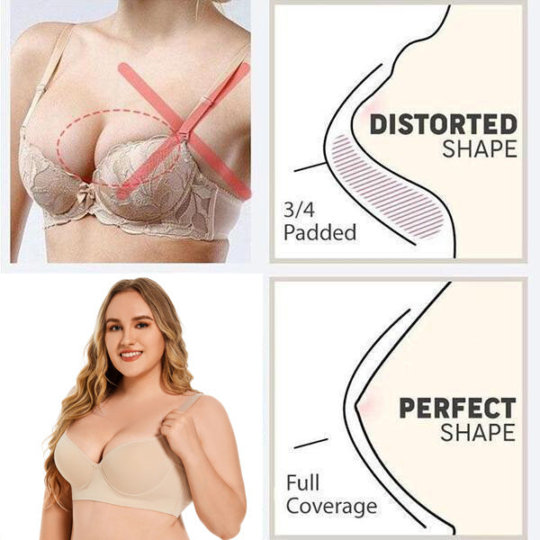 popular plus size deep cup bra seamless steel ring multi-breasted women's intimates push-up adjustable anti-sagging bra