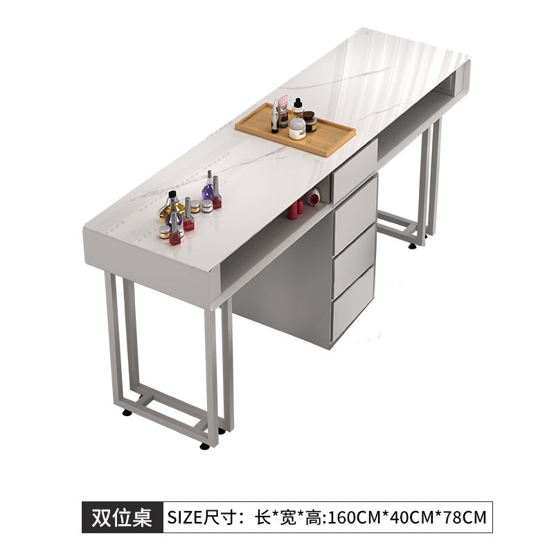 Cream style manicure table and chair set Japanese single double manicure light luxury Internet celebrities ins manicure shop manicure table