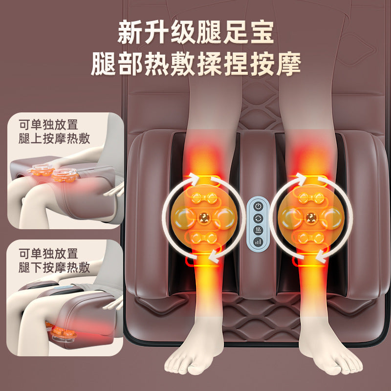 Massage mattress topper, home use neck vibration massager, electric shoulder, neck, and back cushion for neck and lumbar support