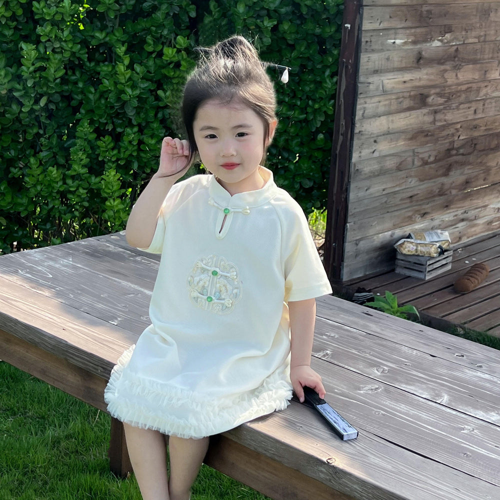 Chinese style girl's dress -  summer new arrival - short sleeve, stylish, slimming qipao dress
