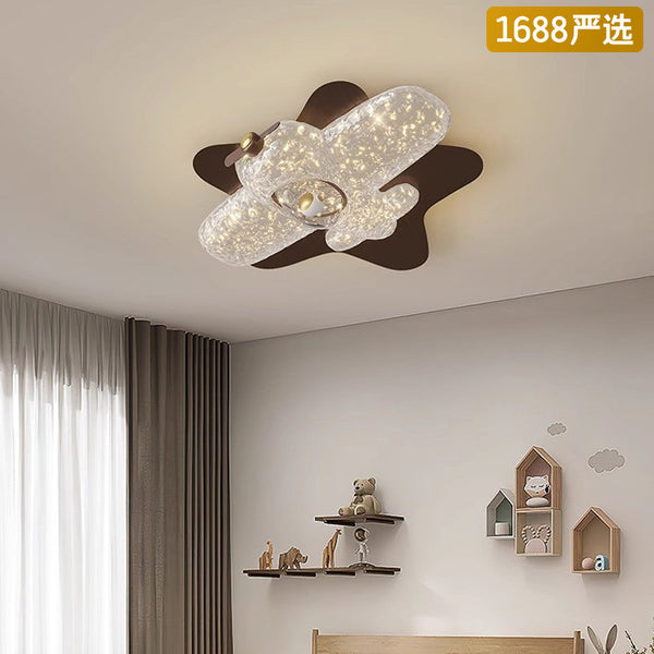 [Strict selection] Medieval style full spectrum bedroom ceiling lamp retro walnut color lamp master bedroom lamp Zhongshan lamp