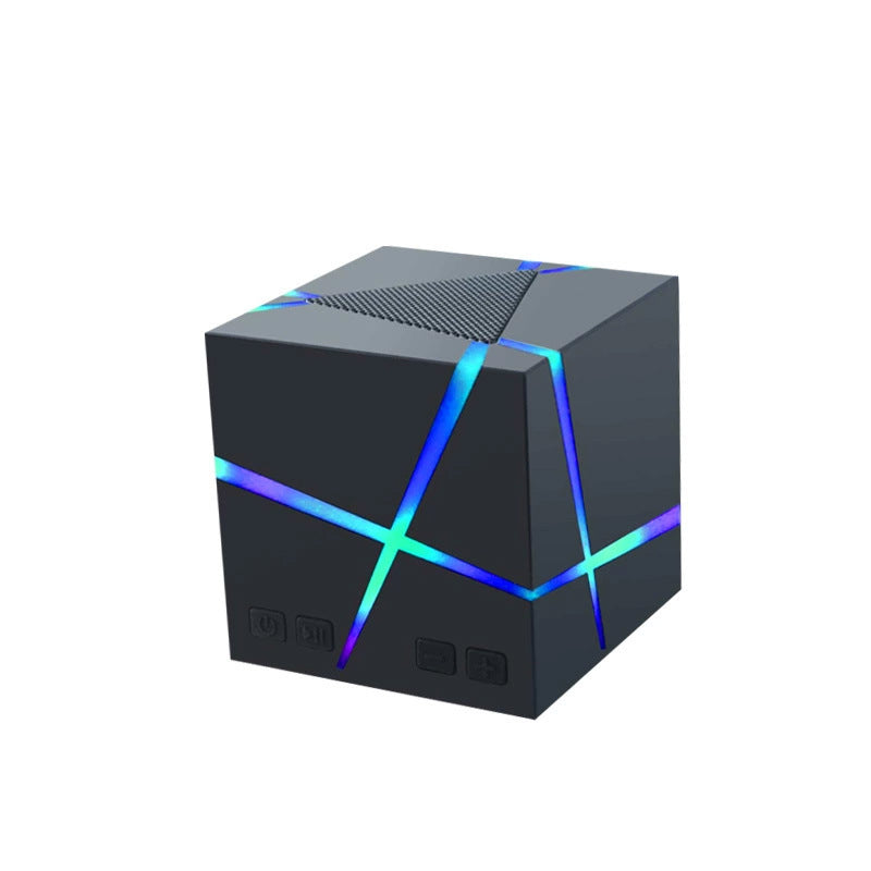 Cube rubik's cube wireless bluetooth speaker - creative color-changing lights, subwoofer, mini wireless card-playing speaker - gift idea