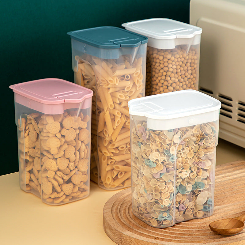 Kitchen food grade sealed tank plastic with lid grain storage tank household dry goods snack storage box