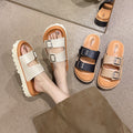 2025 summer new berkenstock-style flat casual thong sandals for women - summer outdoor wear, non-slip thick sole sandals