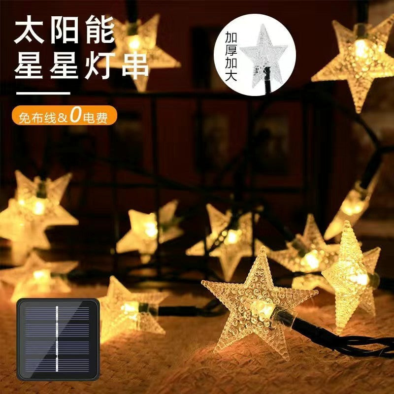 LED solar energy project small colorful lights flashing lights string lights household outdoor garden balcony decorative lights waterproof star lights
