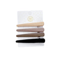 Maillard milk coffee color one-word clip hairpin, large duckbill clip on the back of the head, broken hair on the forehead, side bangs clip