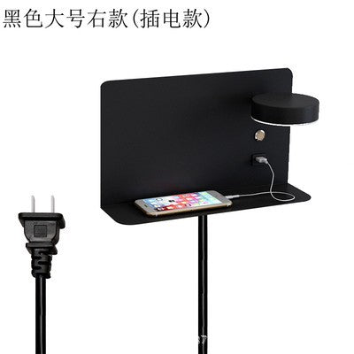 Nordic minimalist wall lamp - bedroom bedside sconce, hotel ambiance wall light, no wiring required, personalized design with usb phone charging