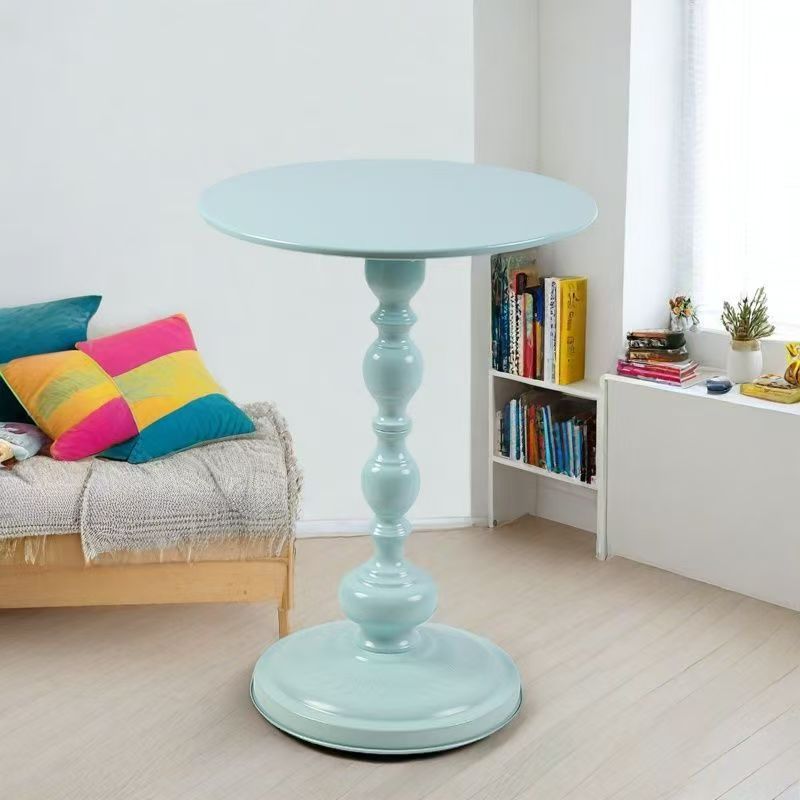 Accessible luxury sofa side table retro corner table iron bedside storage balcony small round table living room for home small coffee table