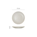 Minimalist creative stroked ceramic dinner plate - commercial western food flat plate for restaurant steak, pasta, and dessert service