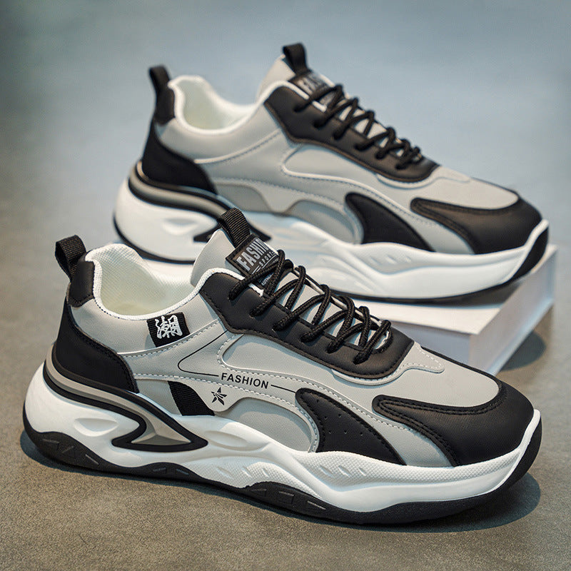 Men's shoes 2026 new spring collection: versatile, trendy, chinese-style leather, waterproof, lightweight, athletic, casual, running, student fashion sneakers