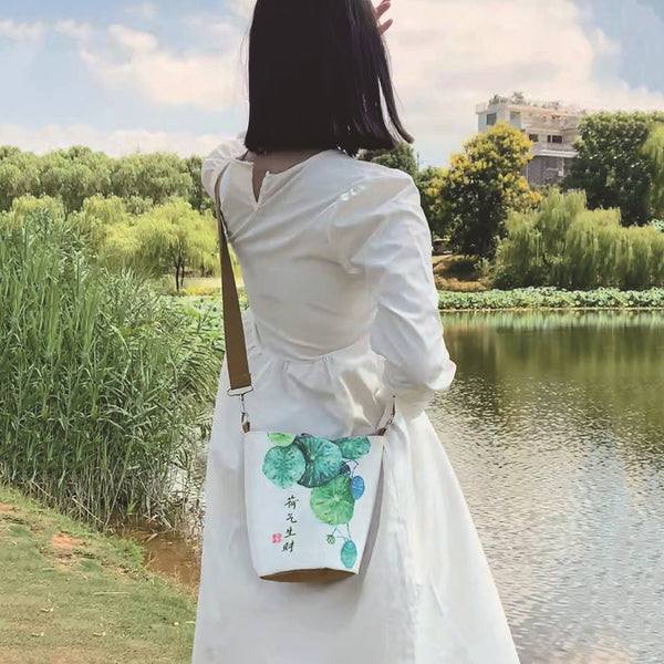 New money bag canvas bag lucky girls messenger handbag storage bag shoulder bag
