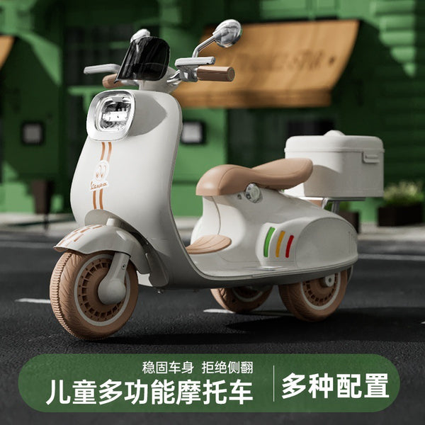 New children's electric motorcycle tricycle boys and girls baby battery car children's remote control toy car can seat people