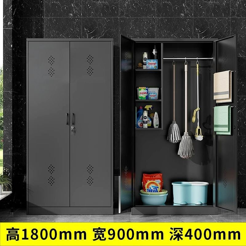 Steel housekeeping cleaning cabinet sundries tool storage storage cabinet large capacity dustproof sunproof moisture-proof cabinet