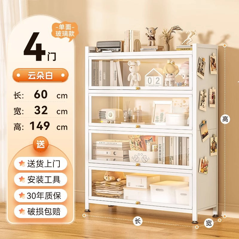 Figure display cabinet glass display cabinet model display rack steel storage cabinet for home dustproof collection storage cabinet