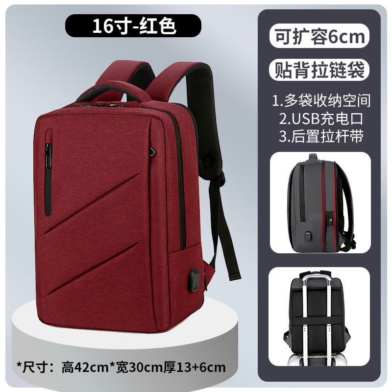 Renzhixing Multifunctional Computer Backpack USB Charging Can Increase Capacity Backpack Gift Luggage Printed Logo