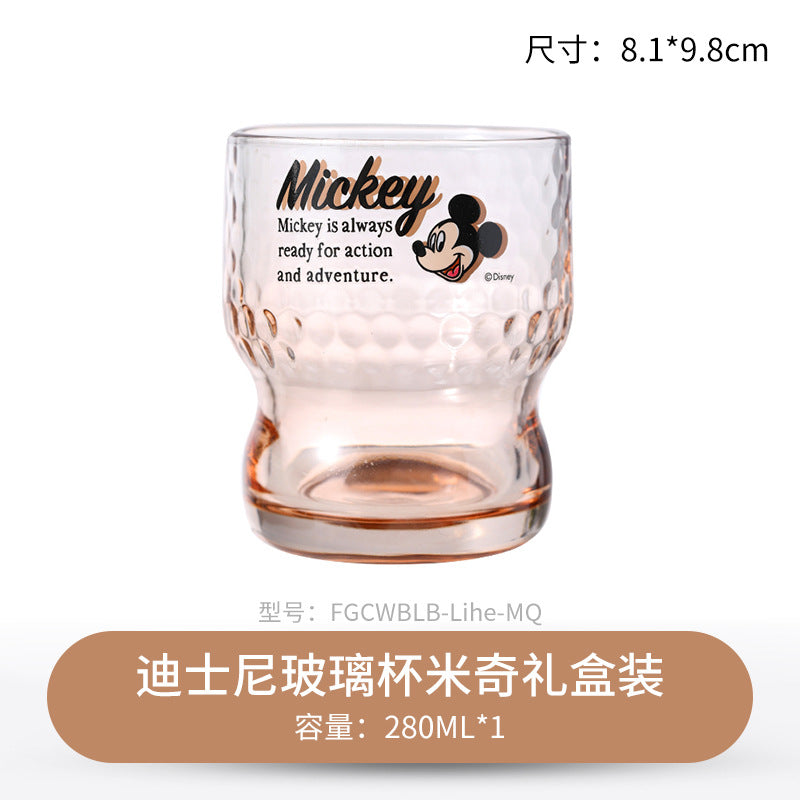 Glass gift box beverage cup hammer pattern retro drinking cup drinking cup high value juice cup fashionable transparent cup