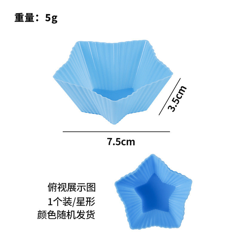 silicone muffin cups baking diy tools - round & heart-shaped cake cup molds - high-temperature resistant silicone cake cups