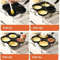 medical stone four-hole frying pan for home breakfast omelette pan egg burger frying pan factory direct supply wholesale
