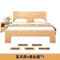 Double bed 1.8x 2m bed single bed 1.5mfor home solid wood bed 1.2m rental house bed log style low box