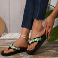 Plus size women's flip-flops for export: summer indoor beach sandals, bohemian style, comfortable and stylish