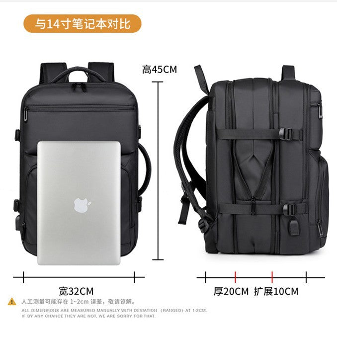 Cross-border fashion travel backpack Men's business 17-inch computer backpack Large capacity commuting high-end men's backpack