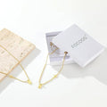 Amazon hot selling clavicle chain cross-border copper plated real gold women's fashion pendant 26 english letter necklace box chain