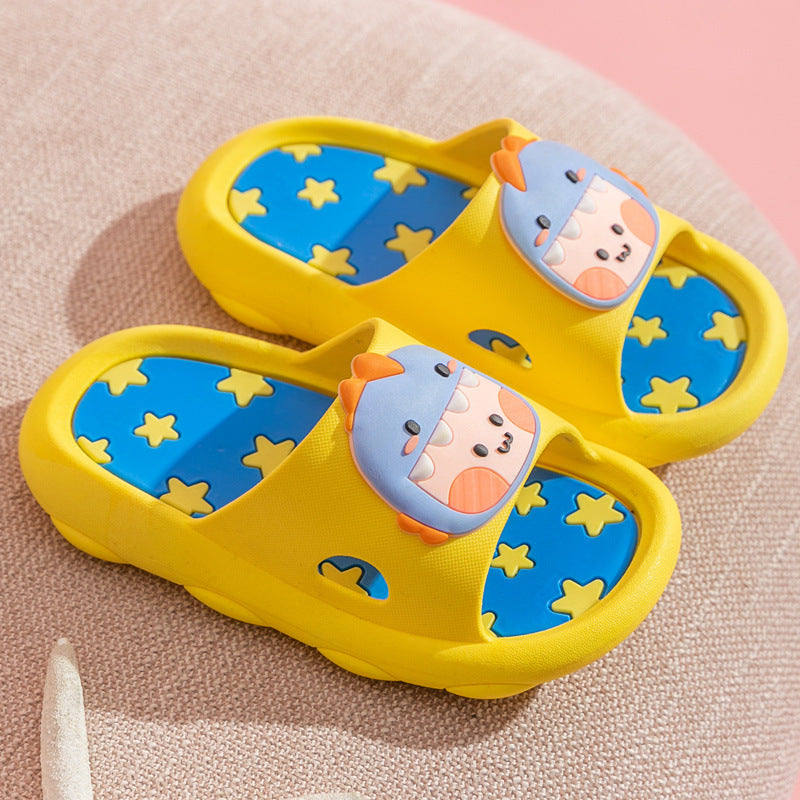 Kids' summer cartoon slippers - boys' indoor home anti-slip soft sole bathroom cute girls' baby princess sandals