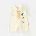 Summer short-sleeved clothes rompers baby baby onesie thin summer clothes newborn cartoon rompers cute