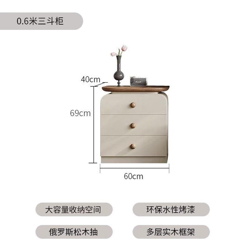 Wall-mounted five-drawer and eight-drawer cabinet, medieval living room storage cabinet, bedroom for home bedside storage cabinet, accessible luxury solid wood dressing table