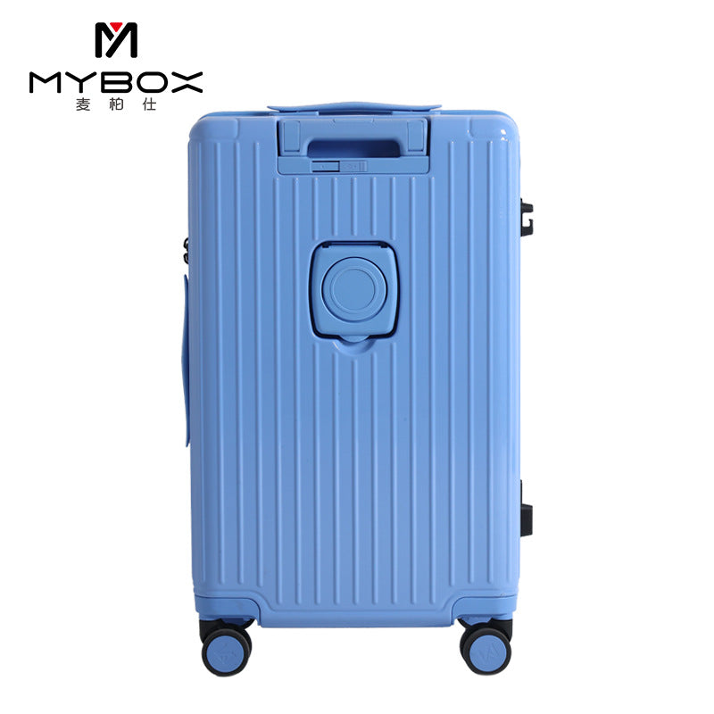 MYBOX Suitcase Women's 20-inch Ocean Blue Boarding Case Light Universal Wheel High Value ins Wind TSA Password Box