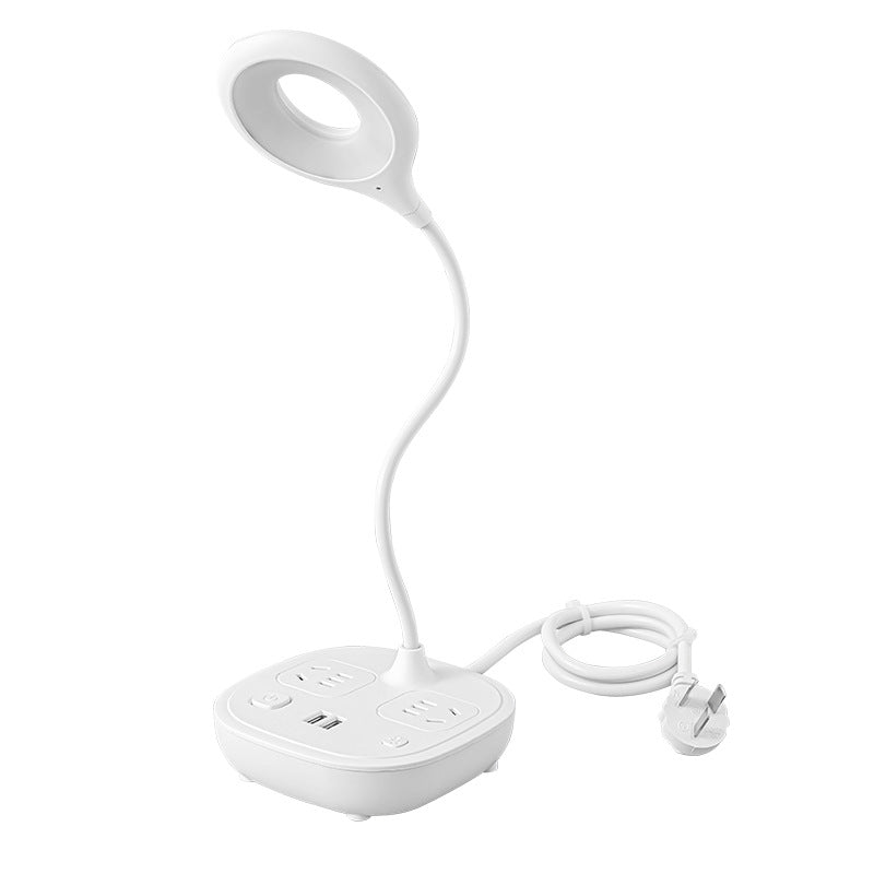 Smart voice control desk lamp socket with usb multifunctional home bedside lamp dormitory bedroom voice-activated led night light