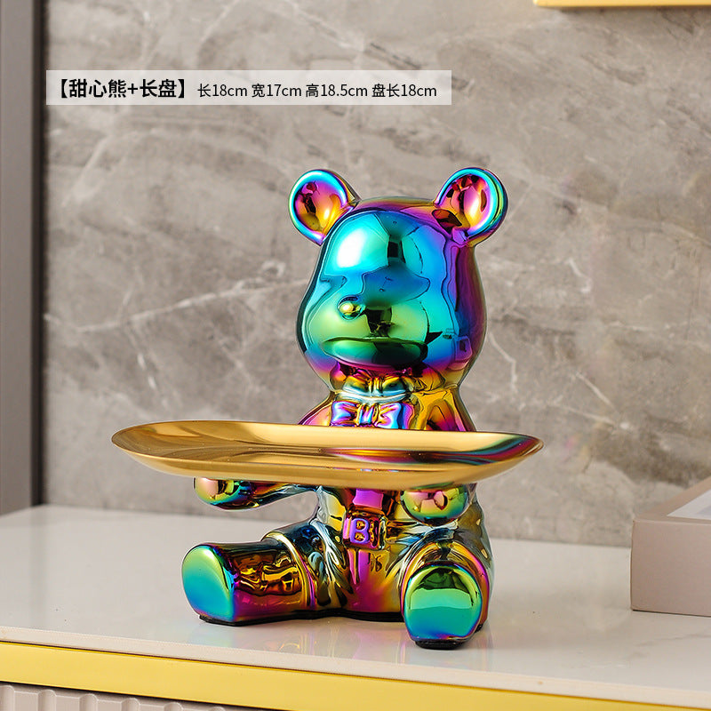 Entryway console table key holder tray - violent bear design, luxury & high-end home decor accent