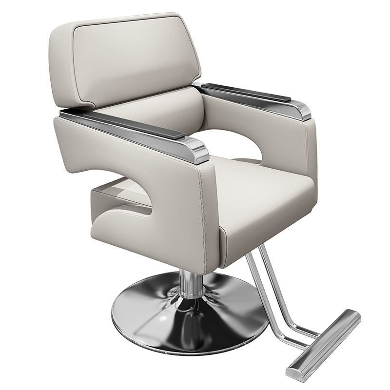 Influencer-approved barber chair, salon chair, hairdressing chair - professional, minimalist design for hair cutting, perming, and coloring