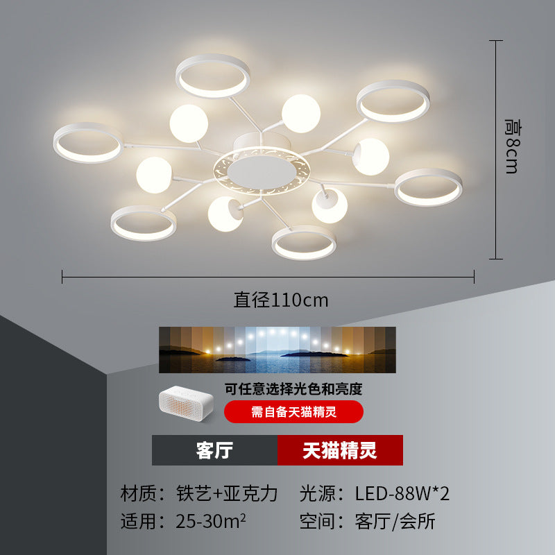 Living room main light 2025 new popular hall light Guangdong Zhongshan lighting whole house package combination three rooms and two living rooms